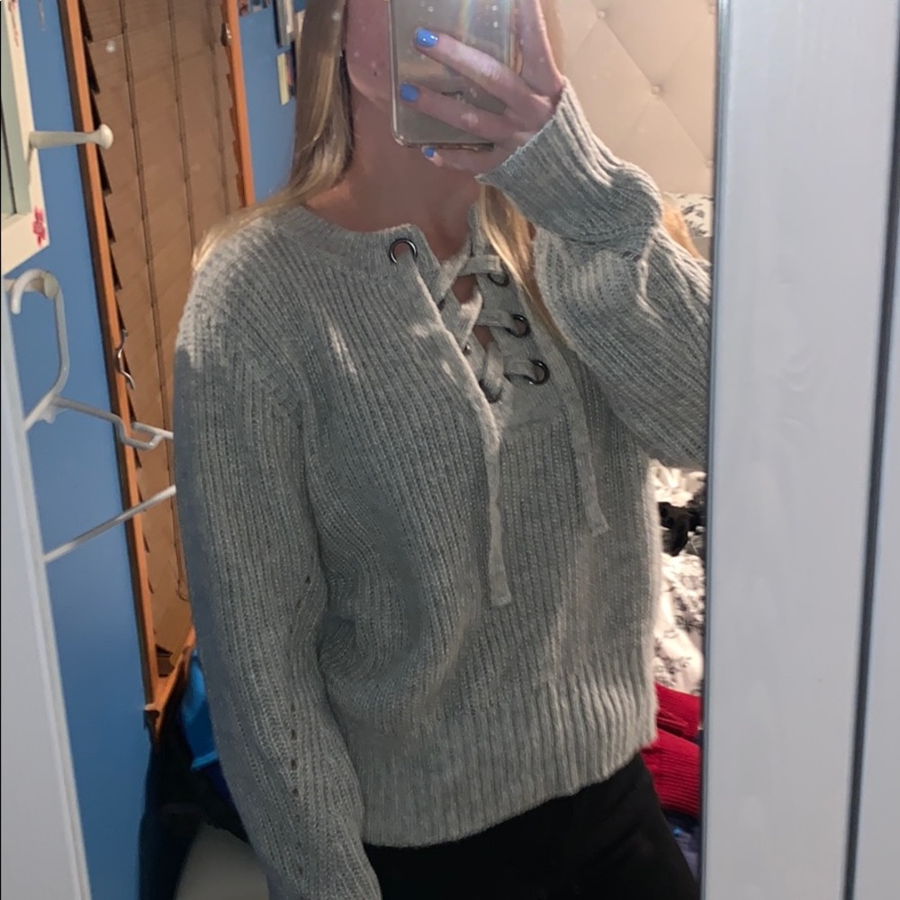 Gray sweater